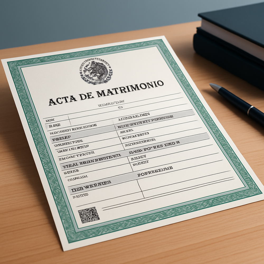Acta de Matrimonio